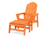 POLYWOOD® Vineyard Grand Upright Adirondack Chair with Ottoman in Tangerine