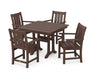 POLYWOOD® Oxford 5-Piece Farmhouse Dining Set with Trestle Legs in Sand