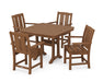 POLYWOOD® Mission 5-Piece Dining Set with Trestle Legs in Teak