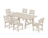 POLYWOOD Lakeside 7-Piece Rustic Farmhouse Dining Set in Sand