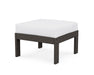 POLYWOOD Vineyard Modular Ottoman in Vintage Coffee with Natural fabric