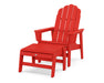 POLYWOOD® Vineyard Grand Upright Adirondack Chair with Ottoman in Sunset Red