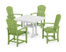 POLYWOOD Palm Coast 5-Piece Farmhouse Dining Set With Trestle Legs in Lime