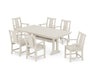 POLYWOOD® Prairie Arm Chair 7-Piece Farmhouse Dining Set with Trestle Legs in Slate Grey