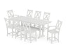 POLYWOOD® Braxton 9-Piece Farmhouse Counter Set with Trestle Legs in White