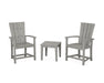 POLYWOOD® Quattro 3-Piece Upright Adirondack Chair Set in Slate Grey
