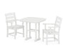POLYWOOD Lakeside 3-Piece Dining Set in White