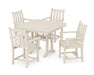POLYWOOD Traditional Garden 5-Piece Dining Set with Trestle Legs in Sand
