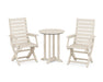 POLYWOOD Captain 3-Piece Round Dining Set in Sand