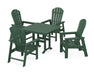 POLYWOOD South Beach 5-Piece Farmhouse Dining Set in Green
