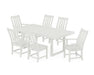 POLYWOOD Vineyard 7-Piece Dining Set with Trestle Legs in Vintage White