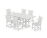 POLYWOOD® Oxford 7-Piece Farmhouse Dining Set in White