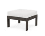POLYWOOD Vineyard Modular Ottoman in Vintage Coffee with Natural Linen fabric