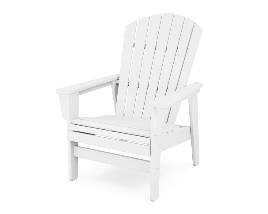 POLYWOOD® Nautical Grand Upright Adirondack Chair in White