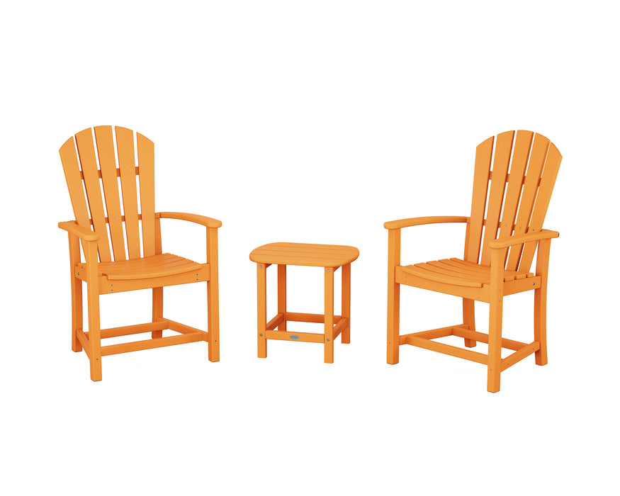 POLYWOOD® Palm Coast 3-Piece Upright Adirondack Chair Set in Teak