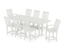 POLYWOOD® Vineyard 9-Piece Counter Set with Trestle Legs in Vintage White