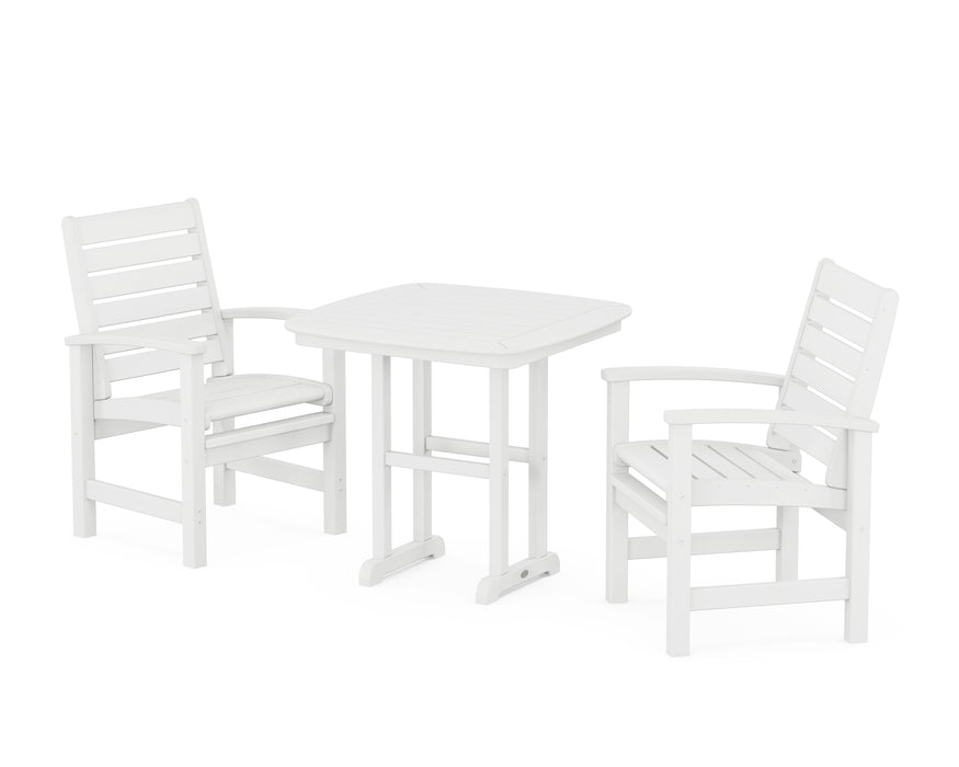 POLYWOOD Signature 3-Piece Dining Set in White