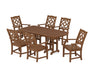 Martha Stewart by POLYWOOD Chinoiserie Arm Chair 7-Piece Dining Set in Teak