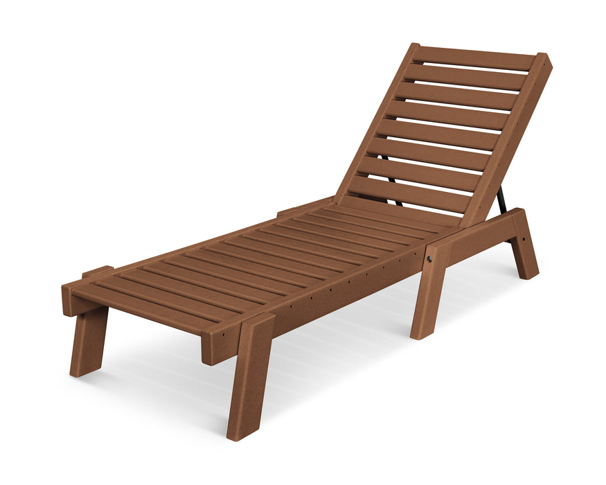 POLYWOOD Captain Chaise in Teak