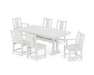 POLYWOOD® Prairie 7-Piece Dining Set with Trestle Legs in White
