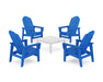 POLYWOOD® 5-Piece Vineyard Grand Upright Adirondack Chair Conversation Group in Sand
