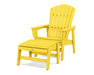 POLYWOOD® Nautical Grand Upright Adirondack Chair with Ottoman in Lime