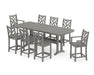 POLYWOOD® Chippendale 9-Piece Counter Set with Trestle Legs in Slate Grey
