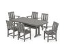 POLYWOOD® Mission Arm Chair 7-Piece Dining Set with Trestle Legs in Slate Grey
