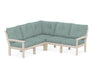 POLYWOOD Vineyard 5-Piece Sectional in Sand with Glacier Spa fabric