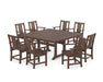 POLYWOOD® Prairie 9-Piece Square Dining Set with Trestle Legs in Sand