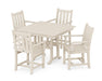 POLYWOOD Traditional Garden 5-Piece Farmhouse Dining Set in Sand