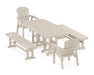 POLYWOOD Seashell 5-Piece Dining Set with Benches in Sand