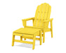 POLYWOOD® Vineyard Grand Upright Adirondack Chair with Ottoman in Lime