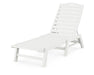 POLYWOOD Nautical Chaise in Vintage White