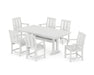 POLYWOOD® Mission Arm Chair 7-Piece Dining Set with Trestle Legs in White