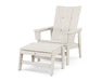 POLYWOOD® Modern Grand Upright Adirondack Chair with Ottoman in Sand