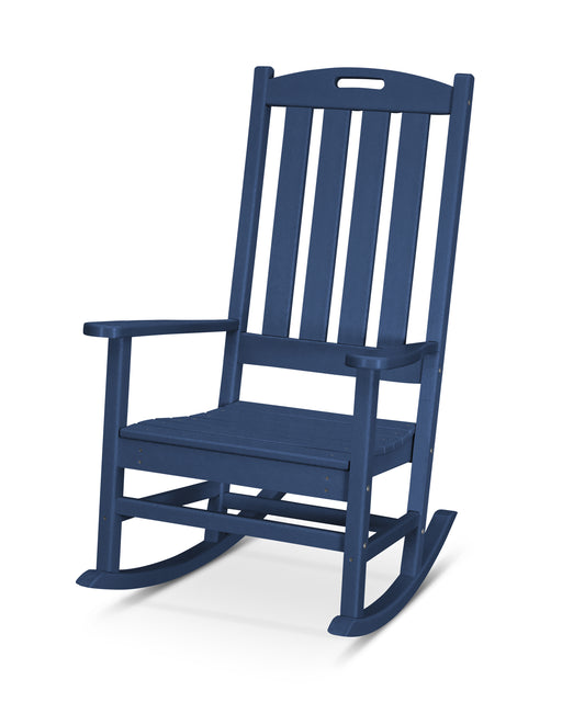 POLYWOOD Nautical Porch Rocking Chair in Navy