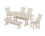 POLYWOOD Vineyard 6-Piece Dining Set with Trestle Legs in Sand