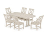 POLYWOOD Braxton 7-Piece Dining Set with Trestle Legs in Sand