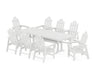 POLYWOOD Long Island 9-Piece Farmhouse Dining Set with Trestle Legs in White