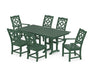 Martha Stewart by POLYWOOD Chinoiserie 7-Piece Farmhouse Dining Set in Green