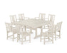 POLYWOOD® Prairie 9-Piece Square Farmhouse Dining Set with Trestle Legs in Sand