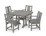 POLYWOOD® Prairie 5-Piece Dining Set with Trestle Legs in Slate Grey