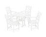 Martha Stewart by POLYWOOD Chinoiserie 5-Piece Dining Set in White