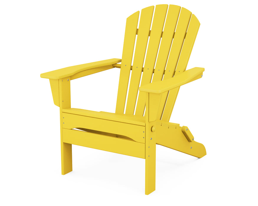 POLYWOOD South Beach Folding Adirondack Chair in Lemon