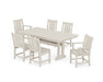 POLYWOOD® Oxford 7-Piece Farmhouse Dining Set with Trestle Legs in Black