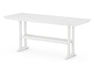 POLYWOOD® Farmhouse Trestle 38” x 96” Bar Table in White