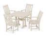 POLYWOOD Vineyard 5-Piece Dining Set with Trestle Legs in Sand