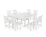 POLYWOOD® Oxford 9-Piece Square Dining Set with Trestle Legs in White