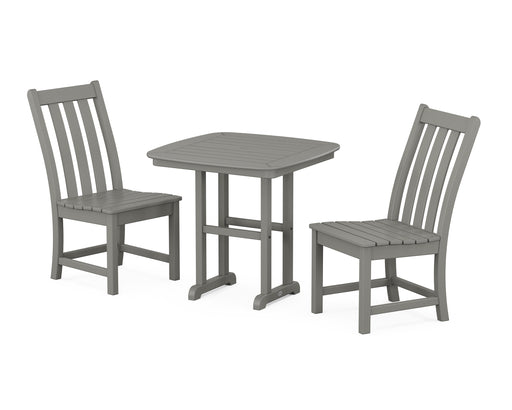 POLYWOOD Vineyard Side Chair 3-Piece Dining Set in Slate Grey